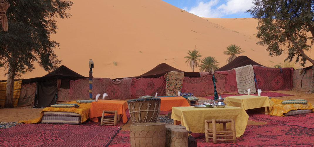 Bivouac, Berber campsite in the desert