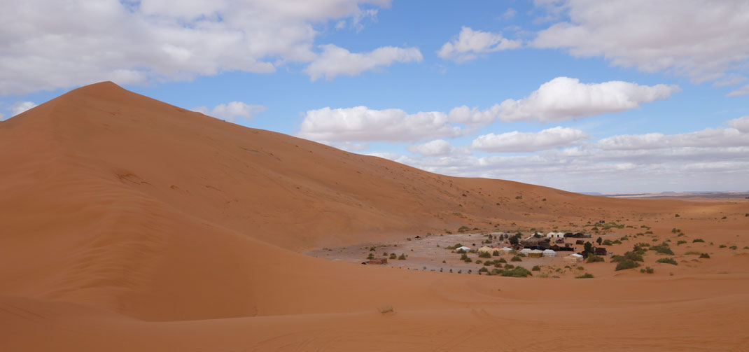 Campsite in the Erg Chebbi Dunes