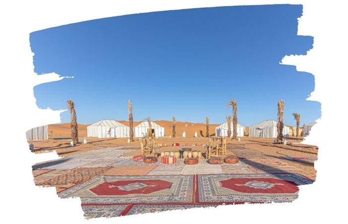bivouac dans les dunes merzouga